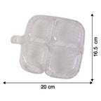 Serving tray showing measurement dimensions of 20cm length and 17cm width