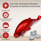Detail of the Dolphin Massager's head with magnetic therapy points.