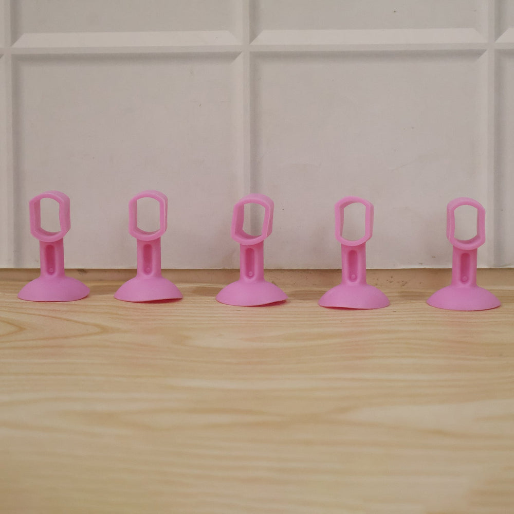 Detail view of silicone door stopper for impact absorption