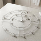 Rustproof steel clip hanger for hanging multiple items at once