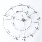 Circular drying rack with clips for socks, gloves and towels