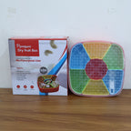 Lifestyle image of multipurpose dry fruit snack box in use with serving spoon