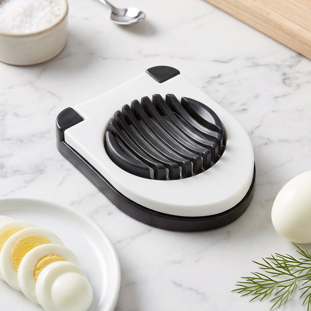 Handy egg slicer with wire blades for quick cutting