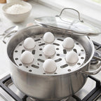 Collapsible stainless steel trivet stand for pots and pressure cookers