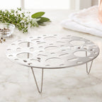 Foldable egg steamer basket rack for steaming in pans