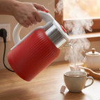 Quick boil red electric water kettle with auto shut off