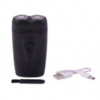 Black men's electric shaver suitable for travel and daily grooming