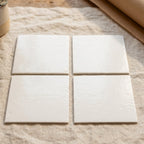 Floor with rug secured by anti-slip grippers from .