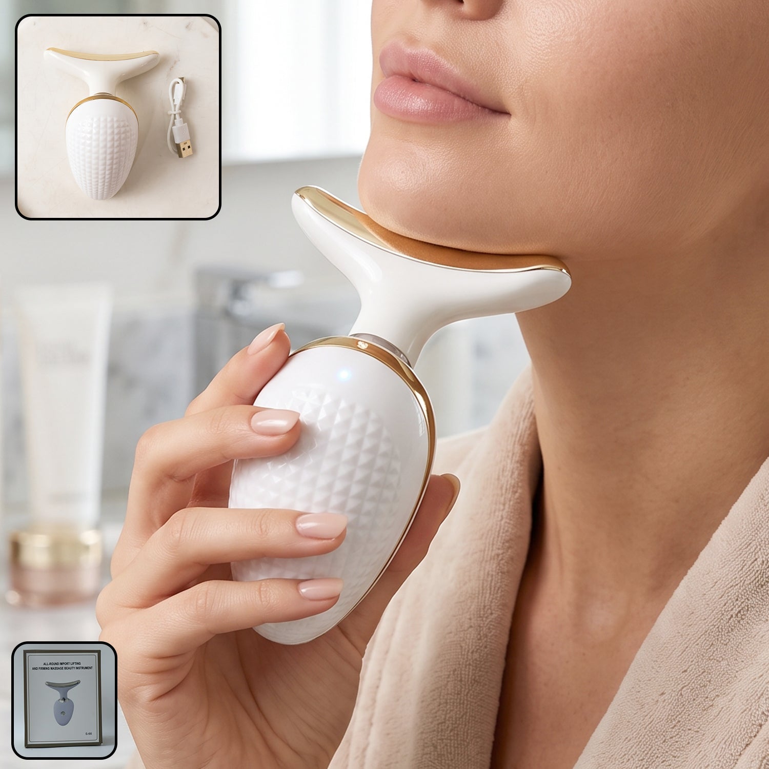 Electric Neck and Face Massager Lifting Firming Skin Care Beauty Device (1 Pc) product image
