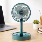 Compact desktop fan powered by USB for workspaces