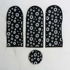 Complete 4-piece set of ceiling fan blade and motor dust covers