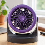 Compact table fan with strong airflow and hanging hook