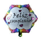 Birthday backdrop decoration with shiny foil balloon
