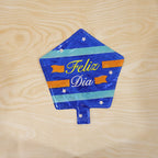Blue star foil balloon decorating a party