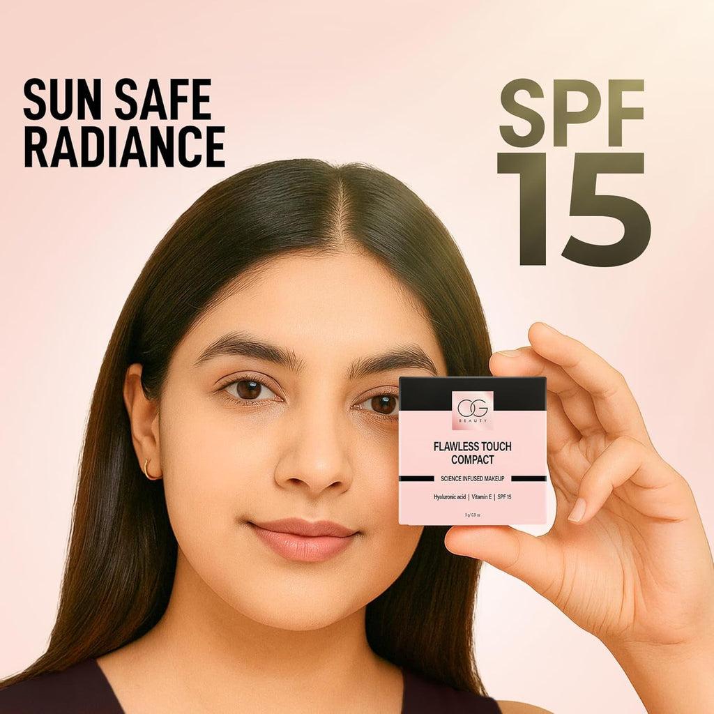 Soft sponge applicator included with OG Beauty Compact Powder