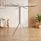 Multi arm foldable clothes airer for balconies and rooms