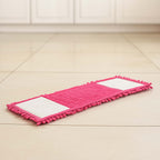 Pink microfiber mop refill cloth designed for flat mop attachment