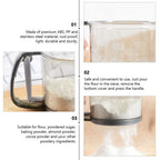 Cooking flour strainer with fine mesh for baking ingredient preparation