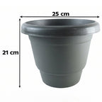6 piece plastic pot set for home gardening and nurseries