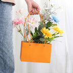 White background of flower packaging bag