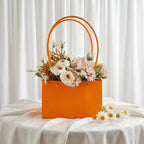 Close-up of flower bag handle detail