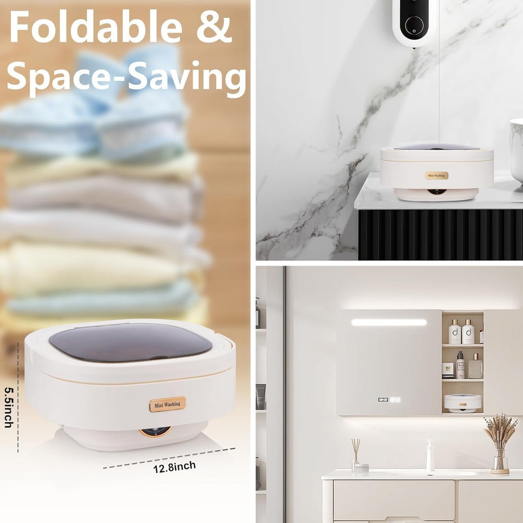 Foldable portable washer for socks, underwear and baby clothes