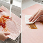 Versatile transparent kitchen shelf liner sheets used as fridge shelf liners
