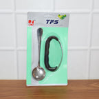 Heavy-duty garlic press tool in use during food preparation