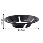 Closeup of durable gas stove flame protector ring showing corrosion resistance