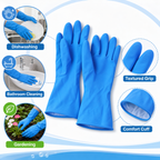 Waterproof blue gloves suitable for daily household cleaning