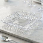 Stylish transparent glassware serving set for parties