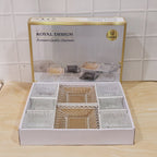 Versatile 12-piece transparent glass serving set