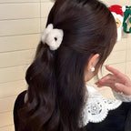 Hair claw clip holding hair in elegant and secure style