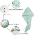 Mixed design hair drying towel wrap featuring textured patterns