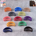 Set of 12 durable matte plastic hair clips for hair styling and grip