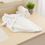 Folded hair towel wrap made from premium microfiber fabric