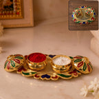 Festive kumkum kankavati thali for Diwali and weddings