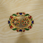 Golden kankavati holder with bowls for auspicious use