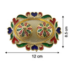 Enamel pooja thali kankavati for tilak and rituals