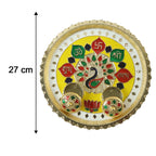 Festive decorative thali for pooja, tilak and haldi kumkum