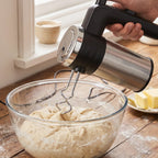 Electric egg beater and dough mixer with multiple speed settings