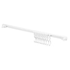 Wall-mounted hook bar kitchen and bathroom organizer rack