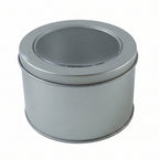 Round storage tin design view