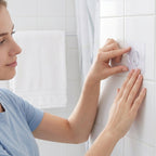 Self-stick transparent wall hook for hanging keys, towels & more