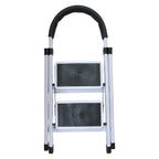 Sturdy steel 2 step ladder that folds flat for easy storage