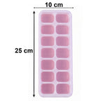 Close-up view of flexible ice cube tray for easy removal