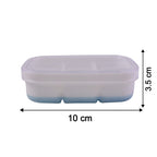 Detailed image showing the practical size of the plastic kitchen ice tray.