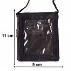 Detailed view of the braided lanyard used with the leather ID holder
