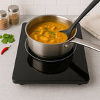 Side view of Orbit induction cooker highlighting compact design