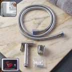 Premium brass Shattaf health faucet set with flexible hose